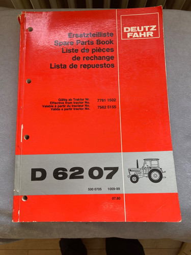 Deutz 6207 ersatzteilliste - deutz,