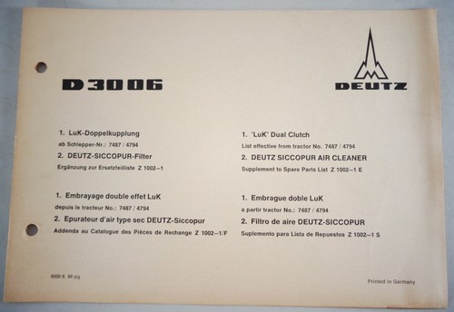 Teilekatalog ergänzung - teilekatalog,