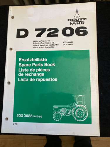 Ersatzteilliste deutz 7206 - ersatzteilliste,