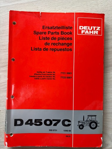 Original ersatzteilliste deutz - original,