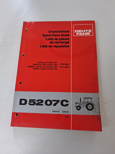 Original ersatzteilliste deutz - original,