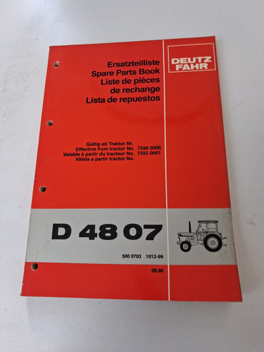 Original ersatzteilliste deutz - original,