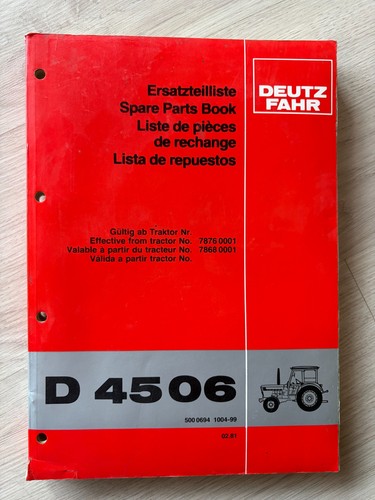 Original ersatzteilliste deutz - original,