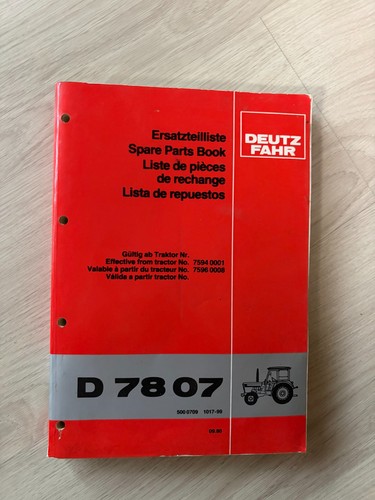 Original deutz ersatzteilliste - deutz,