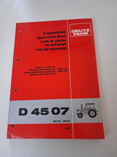 Original ersatzteilliste deutz - original,