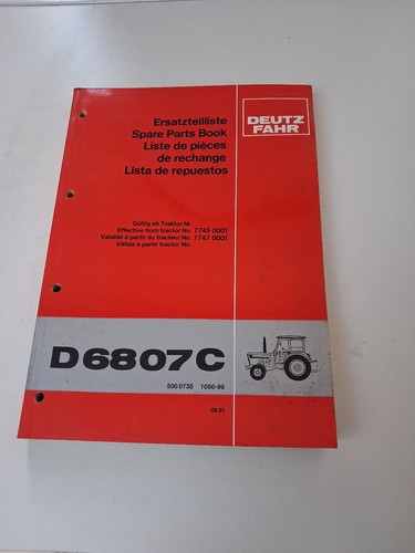 Original ersatzteilliste deutz - ersatzteilliste,