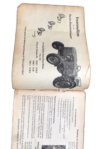 Ersatzteilliste deutz 2 d - 25.2,