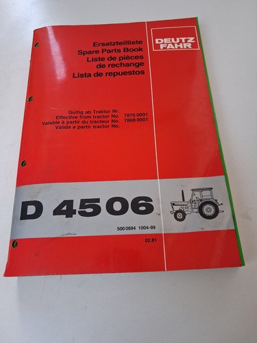 Original ersatzteilliste deutz - original,