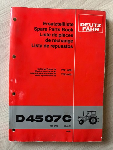 Original ersatzteilliste deutz - original,