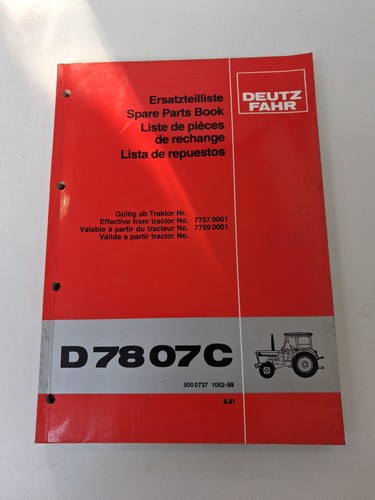 Original ersatzteilliste deutz - ersatzteilliste,